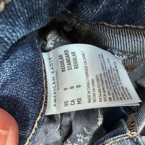 American Eagle Outfitters Blue Stretch Skinny Distressed Jeans - Picture 9 of 9